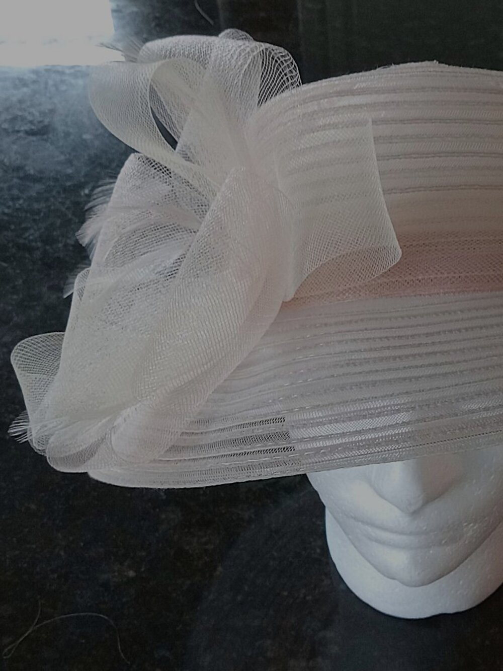 NWT Kentucky Derby Sheer Blush Pink Hat by Giovannio New York